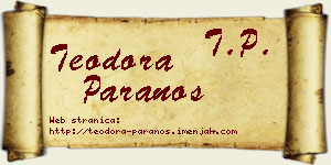 Teodora Paranos vizit kartica